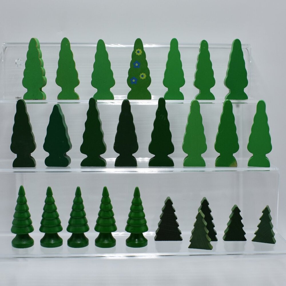 Lot of 25 Wooden Pine Trees and Spiral Trees 2" Evergreen for Train Playset - Picture 3 of 9